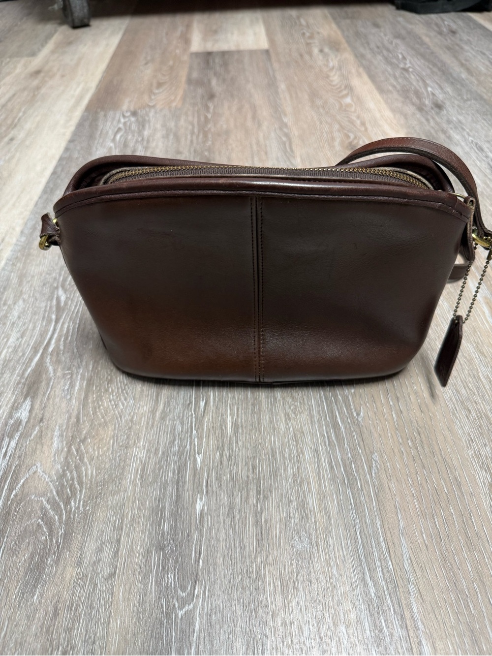 Vintage Coach Dark Brown Leather Crossbody Bag 9976 TLC As-Is
